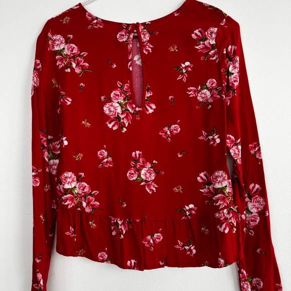 Red Floral Top - Picture 2 of 3